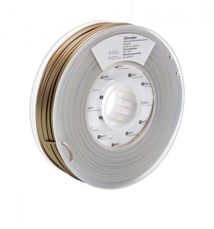 Ultimaker ABS-Filament Gold, stabil, gute Haftung 2,85 mm, Gewicht 750 g, Drucktemperatur 260C