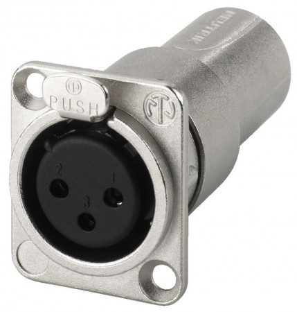 MONACOR NA-3FDM NEUTRIK-XLR-Durchgangs-Einbauarmaturen, 3-polig