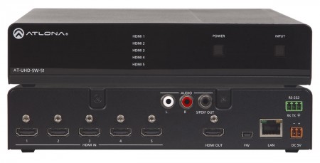 Atlona AT-UHD-SW-51 - HDMI-Switcher 5x1