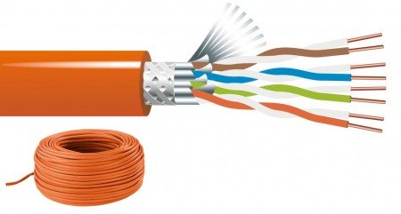 MONACOR CAT-7100A Cat-7A-Verlegekabel, geschirmt, S/FTP, 100 m