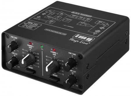 IMG STAGELINE MPA-202 2-Kanal-Low-Noise-Mikrofon-Vorverstärker