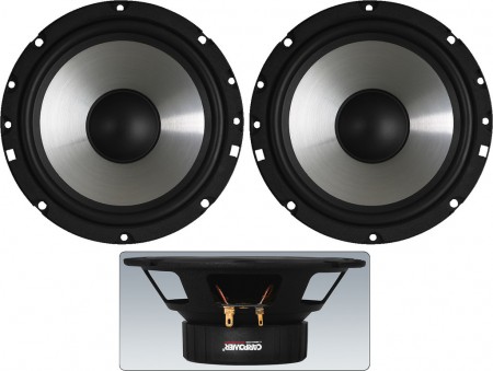 MONACOR CRB-165PS Car-Hi-Fi-Tiefmitteltöner-Paar, 35 W, 4 O
