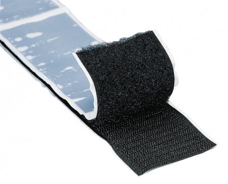 MONACOR CS-5100/SW Selbstklebendes Klettband, 100 cm, schwarz