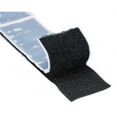 MONACOR CS-5100/SW Selbstklebendes Klettband, 100 cm, schwarz