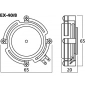 MONACOR EX-40/8 Audio-Exciter/Resonator, 20 W, 8 O
