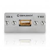 Oehlbach USB-A auf USB-B (2.0) Anschlussfeld, Kabelpeitsche, Buchse/Buchse
