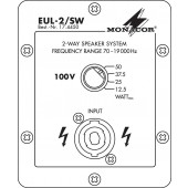 MONACOR EUL-2/SW Beschallungs-Lautsprecherbox in 100-V-Technik