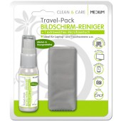 MEDIUM CLEAN & CARE TravelPack Bildschirm-Reiniger 25ml 1 extrafeines Microfasertuch 15x18cm