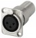 MONACOR NA-3FDM NEUTRIK-XLR-Durchgangs-Einbauarmaturen, 3-polig