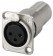 MONACOR NA-3FDM NEUTRIK-XLR-Durchgangs-Einbauarmaturen, 3-polig